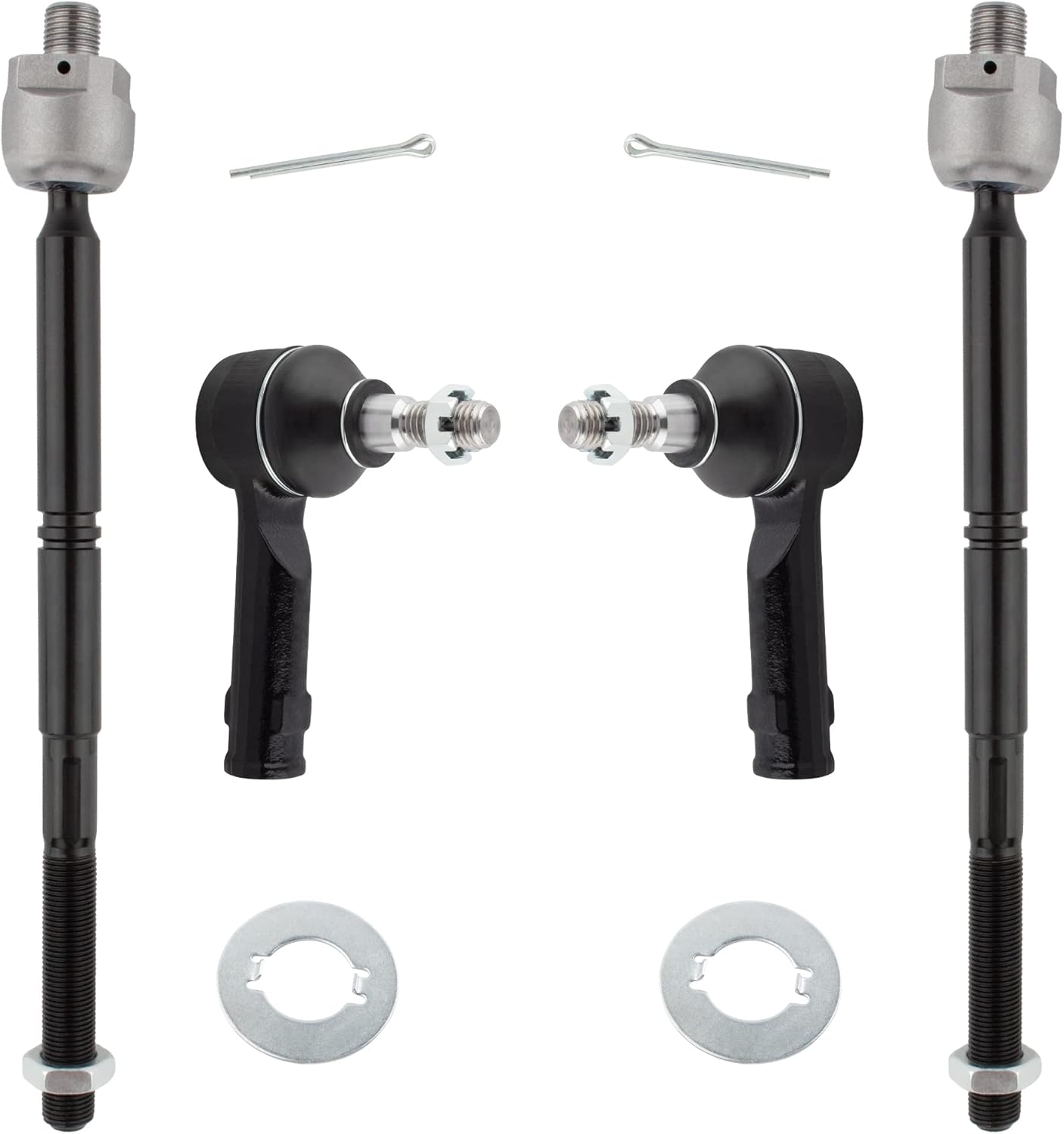 BOXI 4pcs Front Steering Inner and Outer Tie Rod Ends for Ford F-150 2004 2005 2006 2007 2008 (4WD) / Lincoln Mark LT 2004 2005 2006 2007 2008 (4WD) | ES3691 EV463