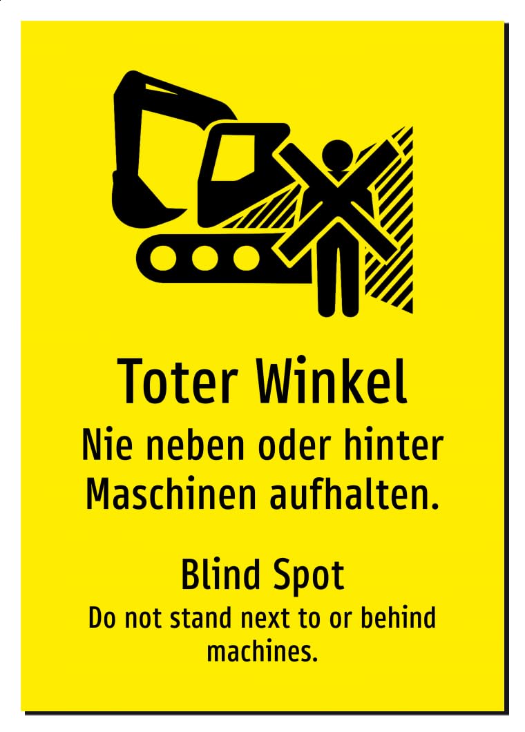 50761-DEEN-S-07 | Toter Winkel/Blind Spot Schild | Deutsch Englisch
