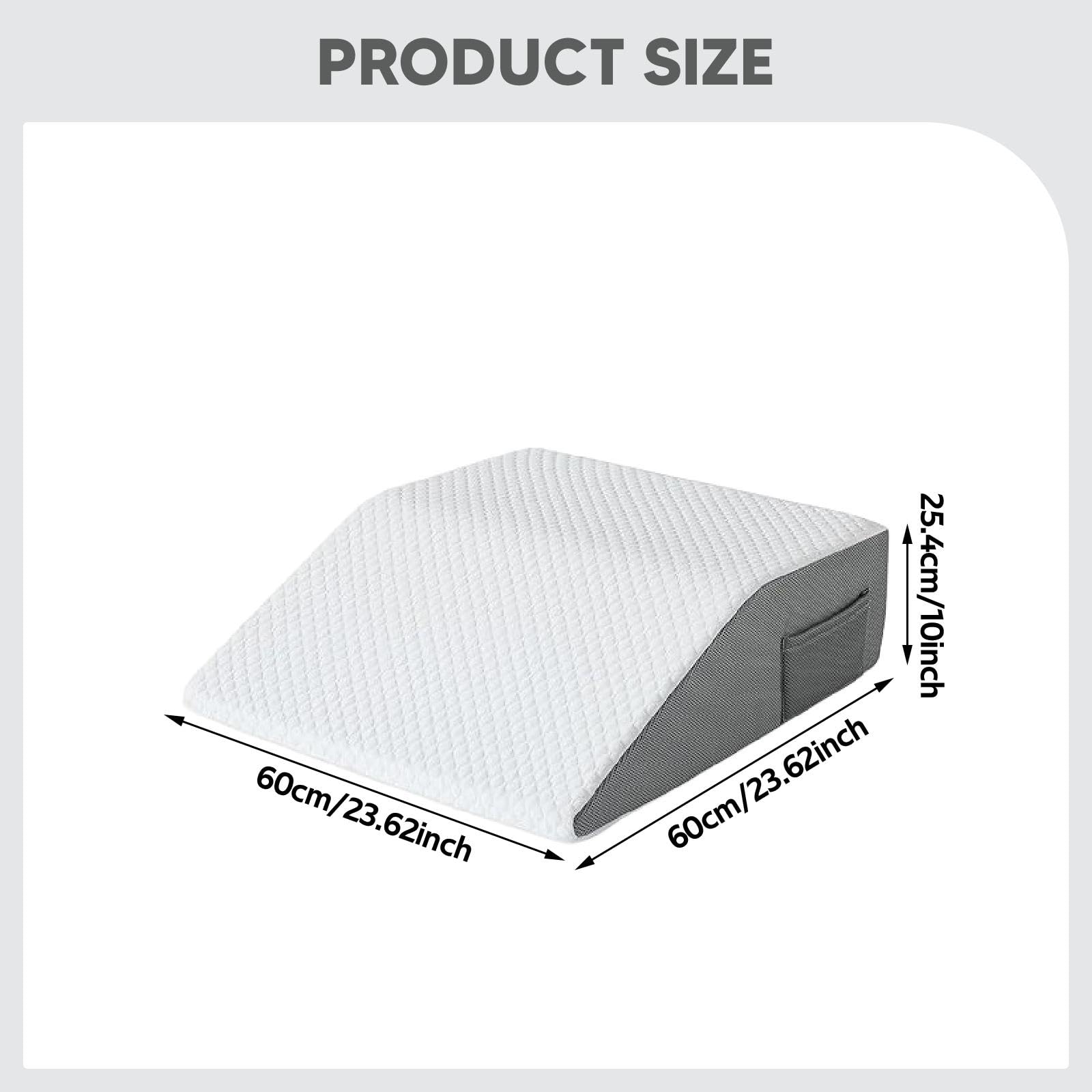 kowaku Cojín Elevador de Piernas, Soporte para Piernas, Cojín en para Cama, Cómodo, Antideslizante, Ergonómico, Funda Extraíble, Height 10 Inch