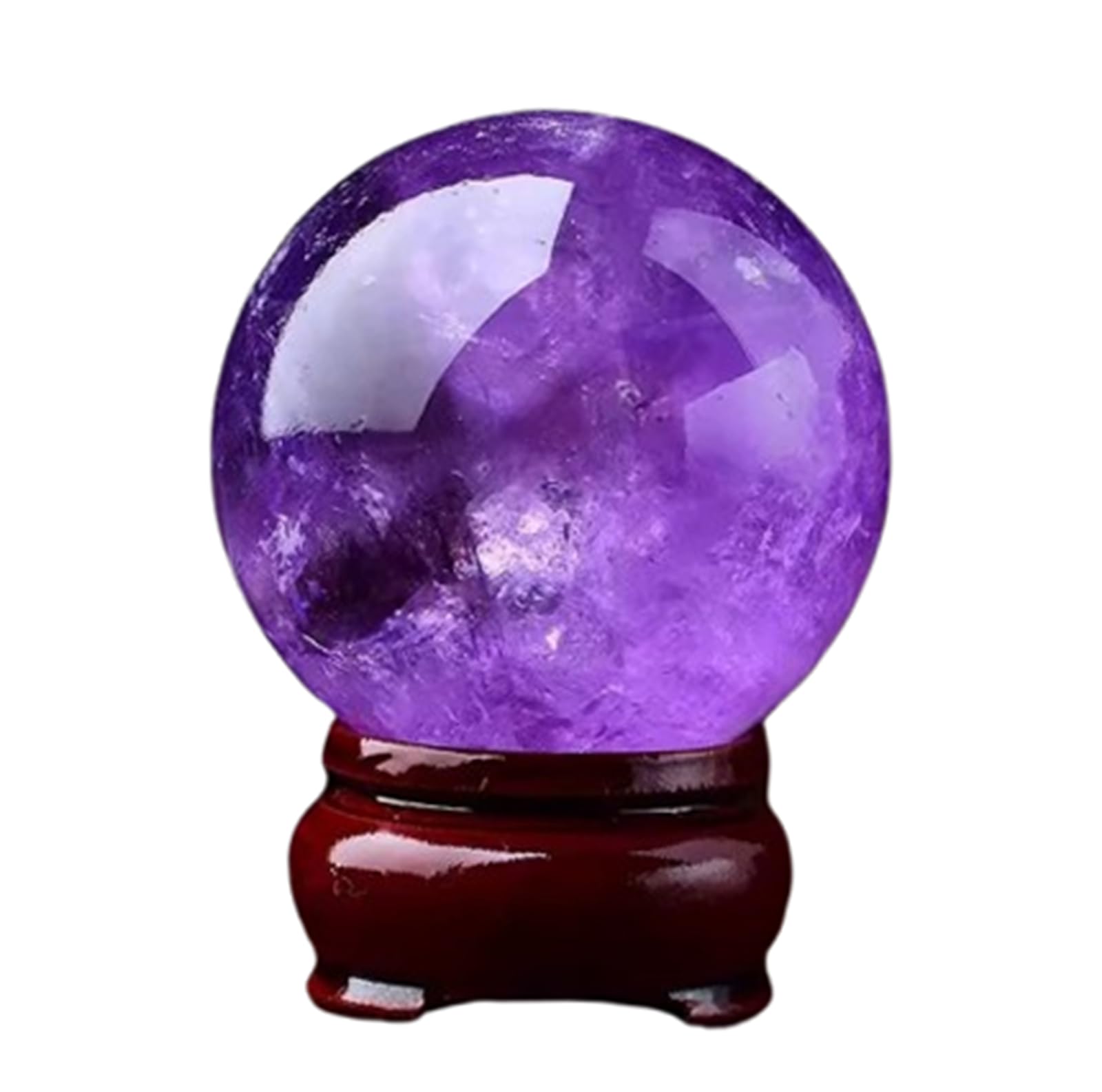 DPURPIWADY Amethyst Crystal Ball Decorations, Purple Divination Sphere,Gemstone Sculpture Figurine for Home Birthday Wedding,3cm/1.2in