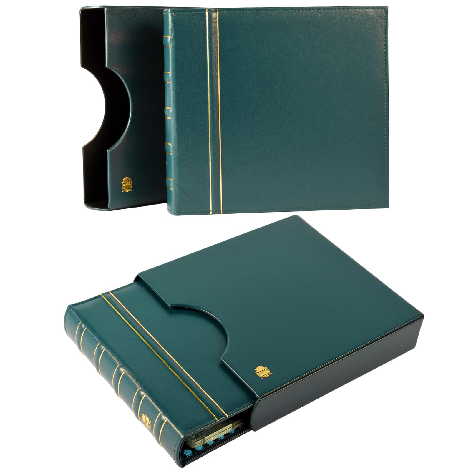 Ettonsun Album professionale da collezione con 250 tasche per monete, 4,6 x 4,1 cm, per collezionisti (verde)