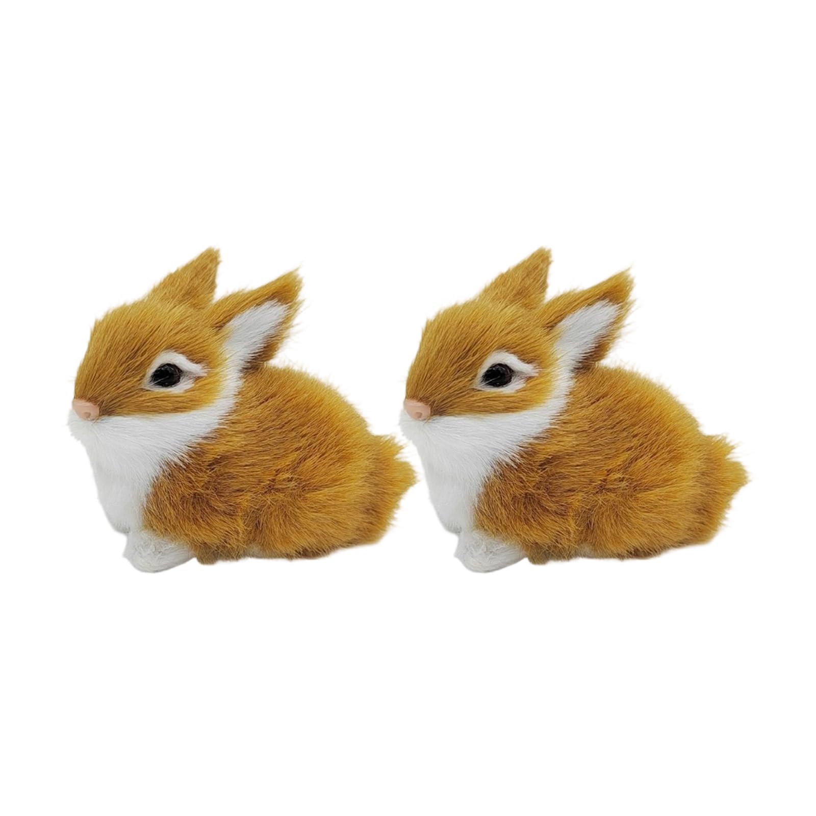 hogtnd Realistic Rabbit Statue, Stuffed Animal Ornament, Collectable, Car Decoration, Rabbit Stuffe