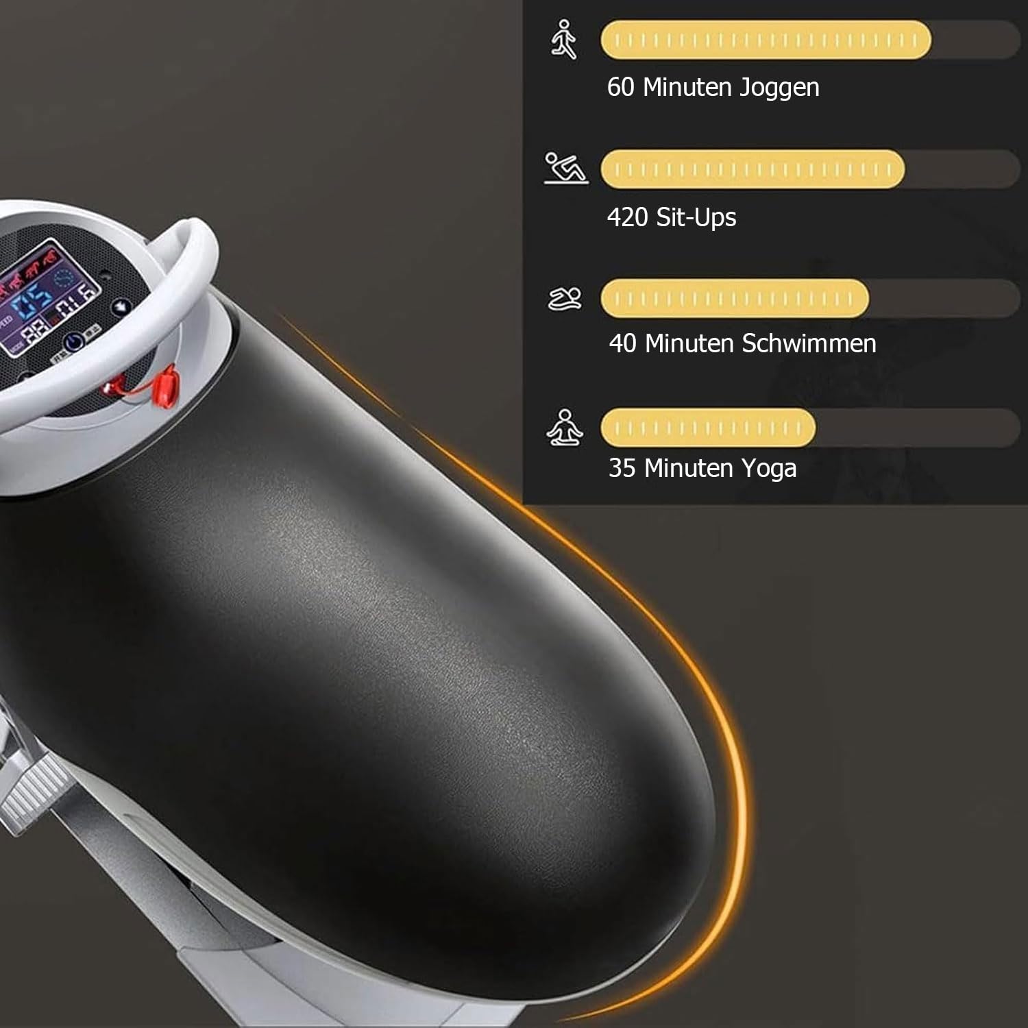 Elektrischer Reitsimulator, 3D-Bauchmuskelmaschine Mit LCD-Display, Tragkraft 150 Kg, Indoor-Reitmaschine Mit Sicherheitsschalter