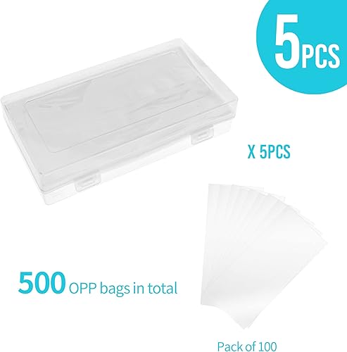 Miniatura 8 de Paquete de 5 fundas de almacenamiento para moneda con 500 piezas de soporte para billetes de dólar, funda de papel de plástico transparente para