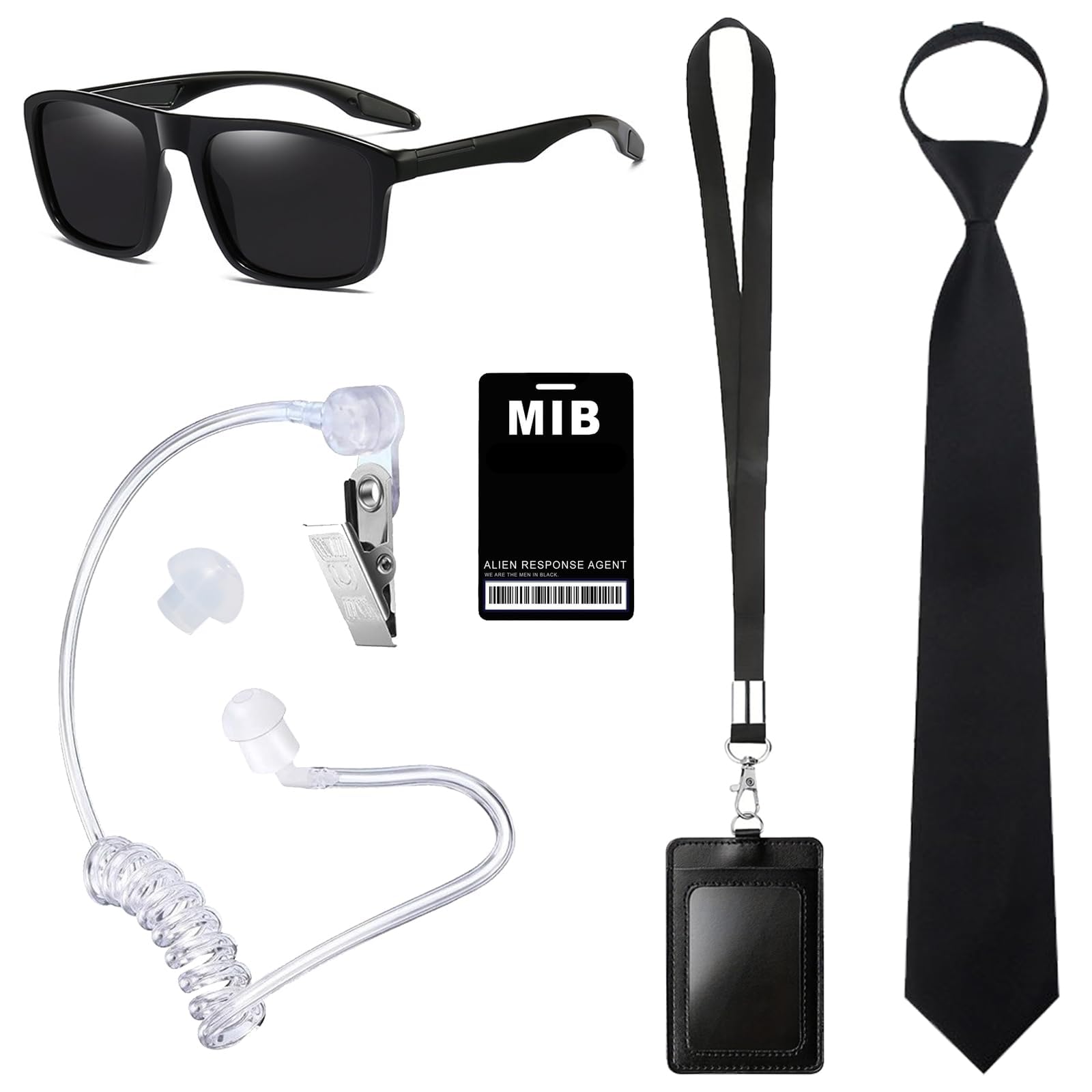 Foreverup Agent Accessoires de costume pour homme en noir, costume de