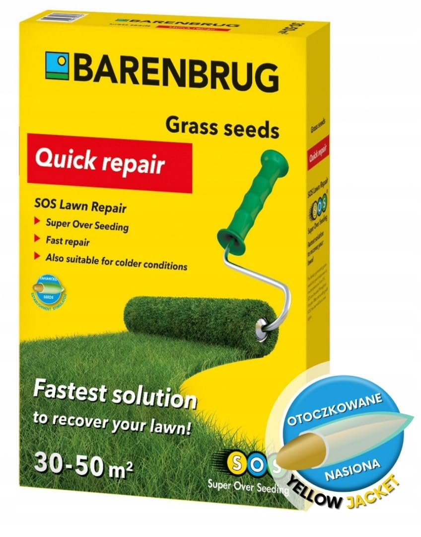 Semences de gazon Barenbrug 1 kg SOS Lawn Repair pour réparer 50 m2 de pelouse abîmée