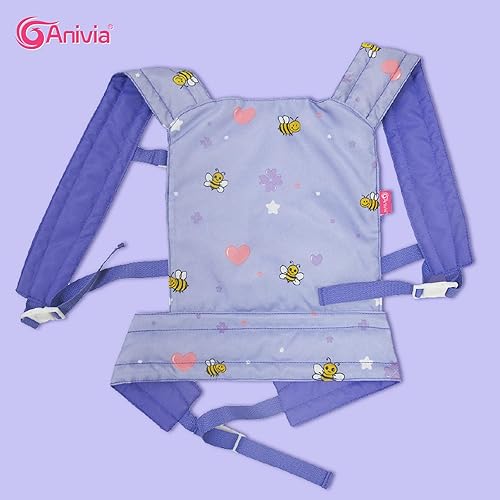Miniatura 5 de ANIVIA Portabebés de lujo para muñecas para niños y niñas pequeñas, accesorios de muñeca, portabebés de juguete para niños pequeños, correas