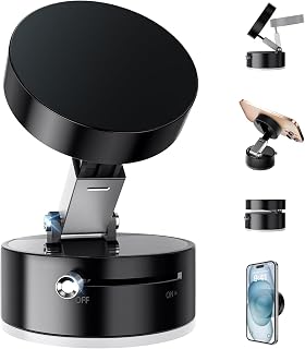 [Original] 360 Degree Magnetic Phone Holder with Vacuum Suction 360° Rotation | Universal Car Mount for Dashboard, Gym, Mi... Price In India