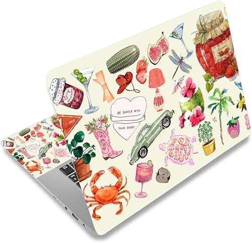Miniatura 112 de Adhesivo para laptop de 12.1-15.6 pulgadas, calcomanía reutilizable universal de vinilo para laptop, protector de arte impermeable en color panal