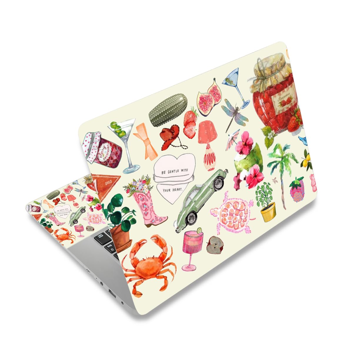 Calcomanía para portátil de vinilo reutilizable y protector artístico de moda 8