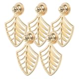 Veemoon Knob Handles 5pcs Pendant Pull Handle Leaf Shape for Kitchen Bathroom Cabinet Door Drawer