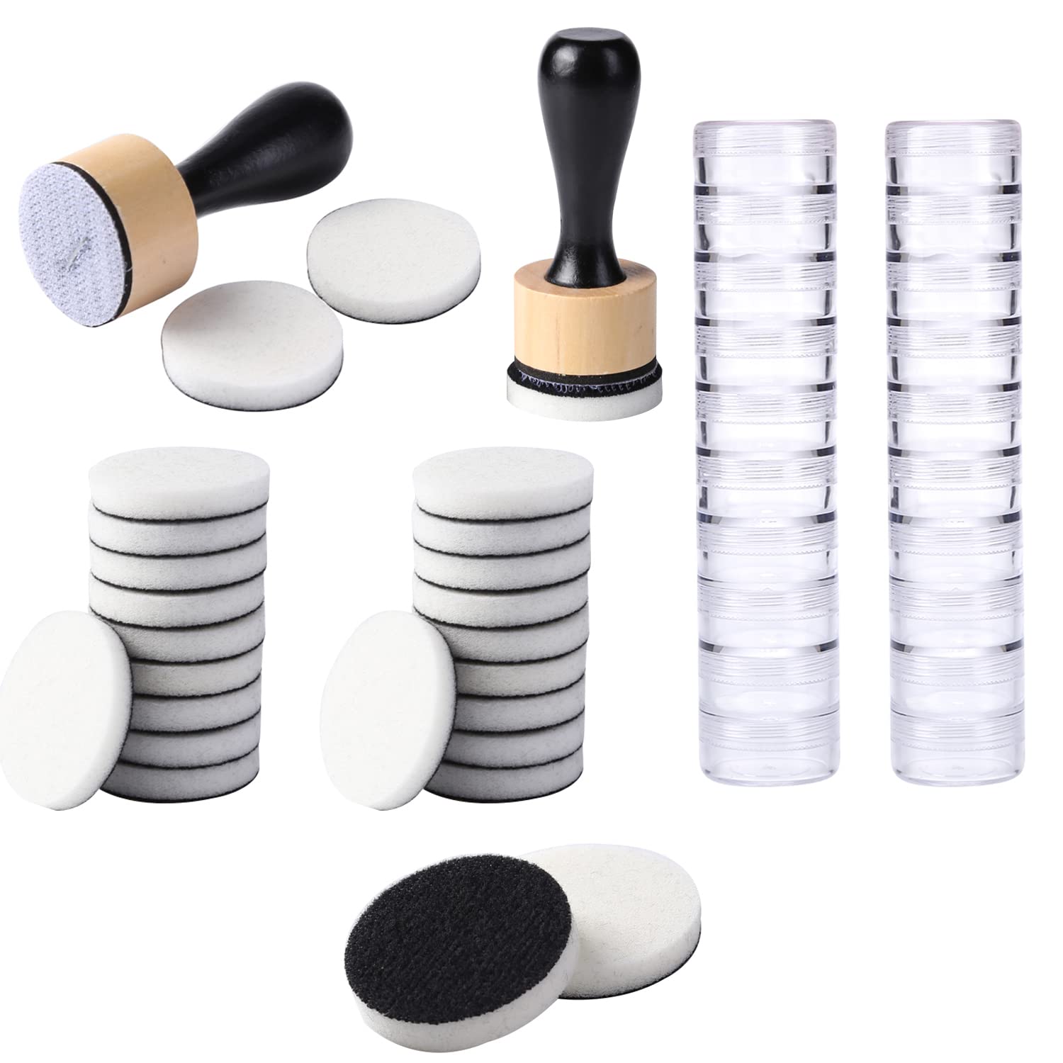 OTCRAFT Mini Ink Blending Tool,with Foams Replacement Refill Foam Tool for Foams Scrapbooking Painting Drawing Art Supplies Handle Ink Tools Embossing Stencils