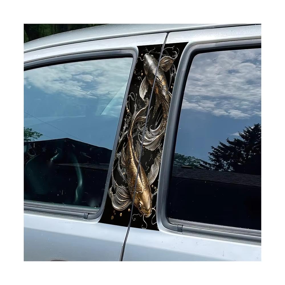 Automotive B-Pillar Film Gilded Koi Fish Glossy Material Protective Film
