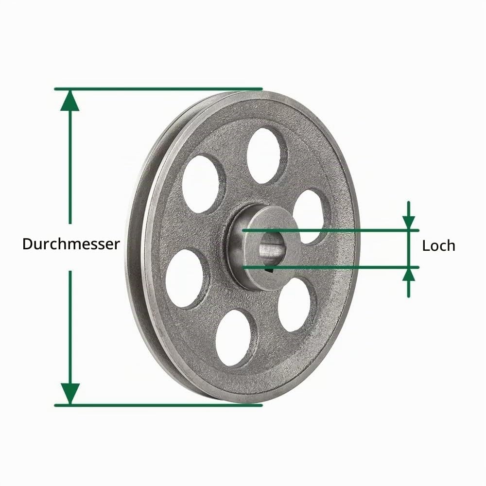 1 Stück verdickte Keilriemenscheibe, Hohldurchmesser 140–200 mm, Einzelschlitz-A-Riemenscheibe, Gusseisenrad, Elektrowerkzeug-Zubehör(16mm,140mm)
