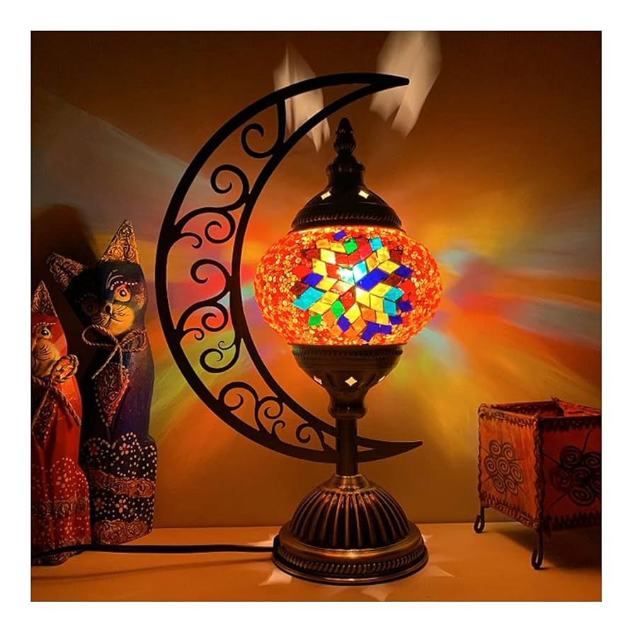 ＊NEW＊トルコ製ハンドメイド モザイクランプ（レッド） トルコモザイクランプ すずらんS レッド（オリジナルデザイン