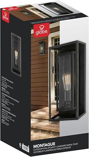 Miniatura 9 de Globe Electric 44209 Lámpara de pared para exteriores Leonidas 1-Luz, 44228, 60watts, 120 volts