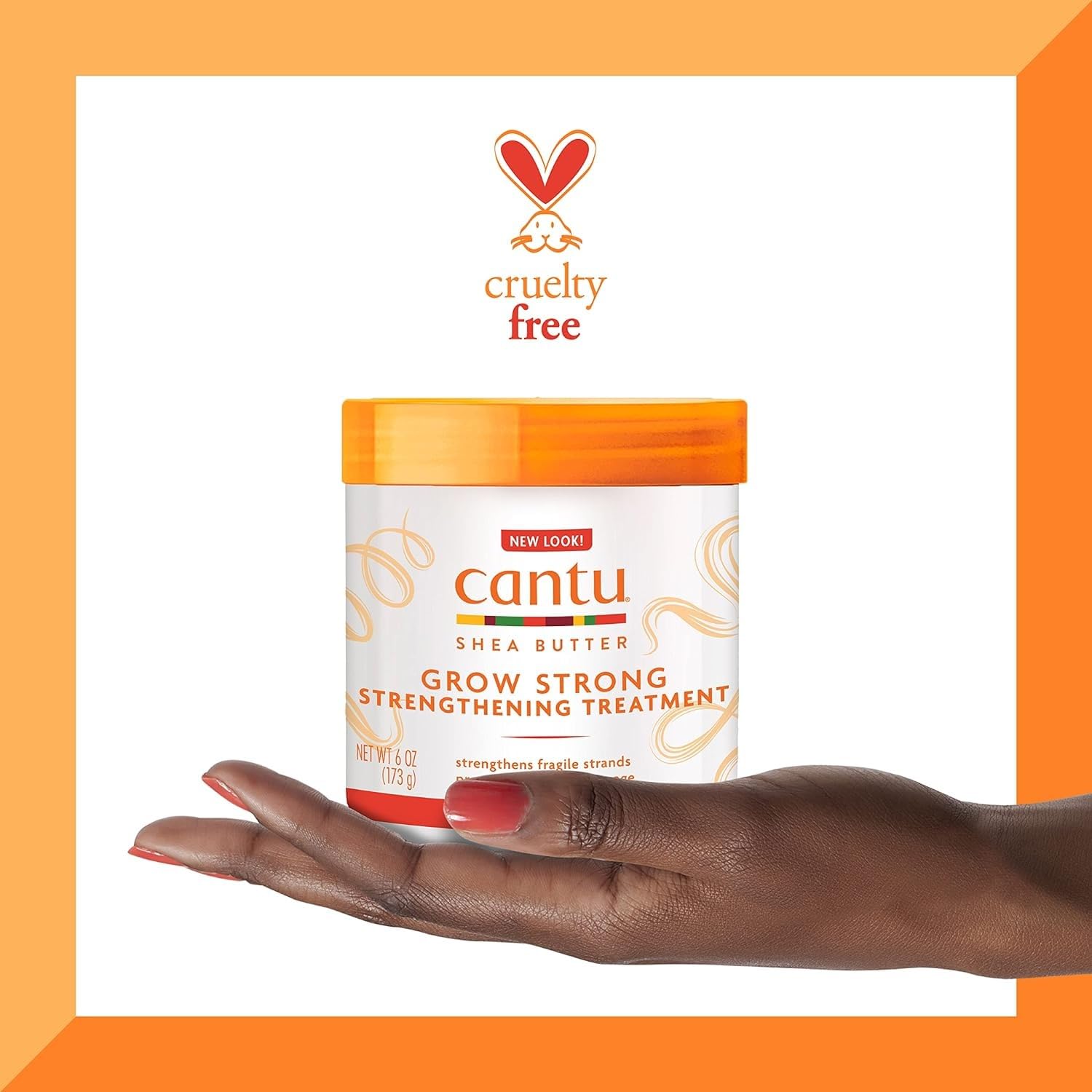 Cantu Grow Strong Strengthening Treatment – krem pielęgnacyjny do łamliwych włosów – nawilżający – chroni przed uszkodzeniami spowodowanymi wysoką temperaturą – z masłem shea – zapobiega łamaniu