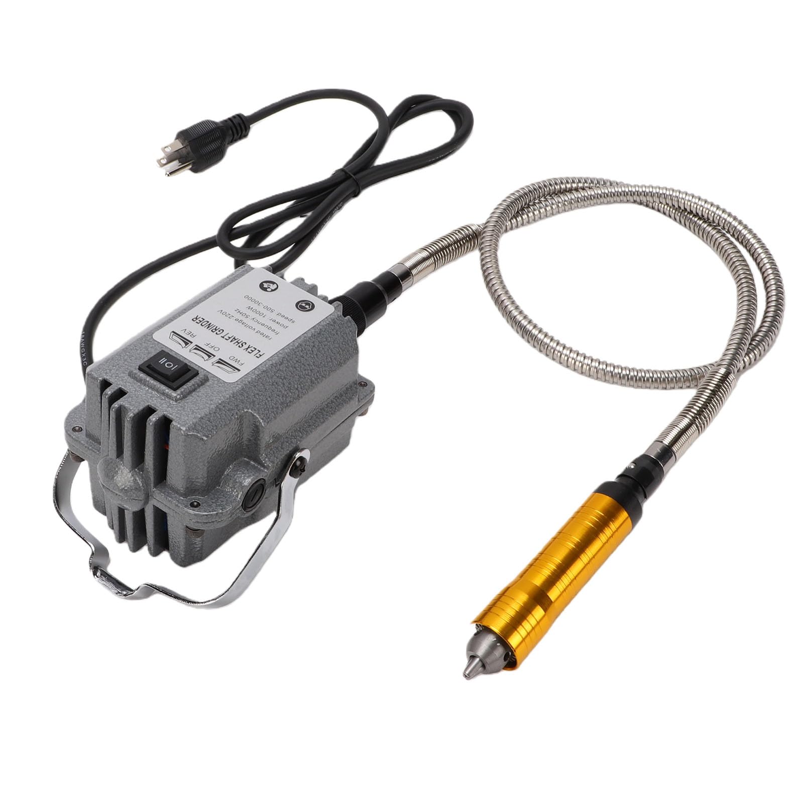 Karlak Herramienta Rotativa, Amoladora Eléctrica de Eje Flexible, Potente Máquina de Tallado y Pulido 1000W para Joyería, Madera y Metal (Enchufe europeo)