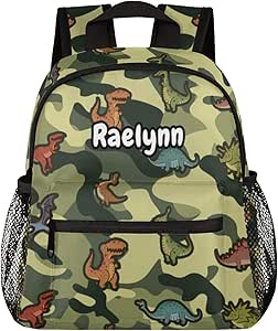 AUUXVA Custom School Backpack For Kids - Personalized Camo Laptop Backpack With Name Text
