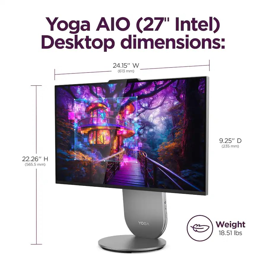 Image of Lenovo Yoga All in one Desktop PC 2K QHD IPS Display Intel Ultra 7 255H
