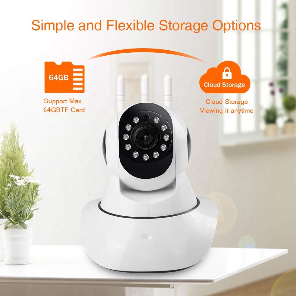 Favone MultipleXR3 V380 Pro Smart WiFi Wireless HD CTV Security Camera | Night Vision | Two-Way Audio | Up to 64 GB microSD Card Slot 3