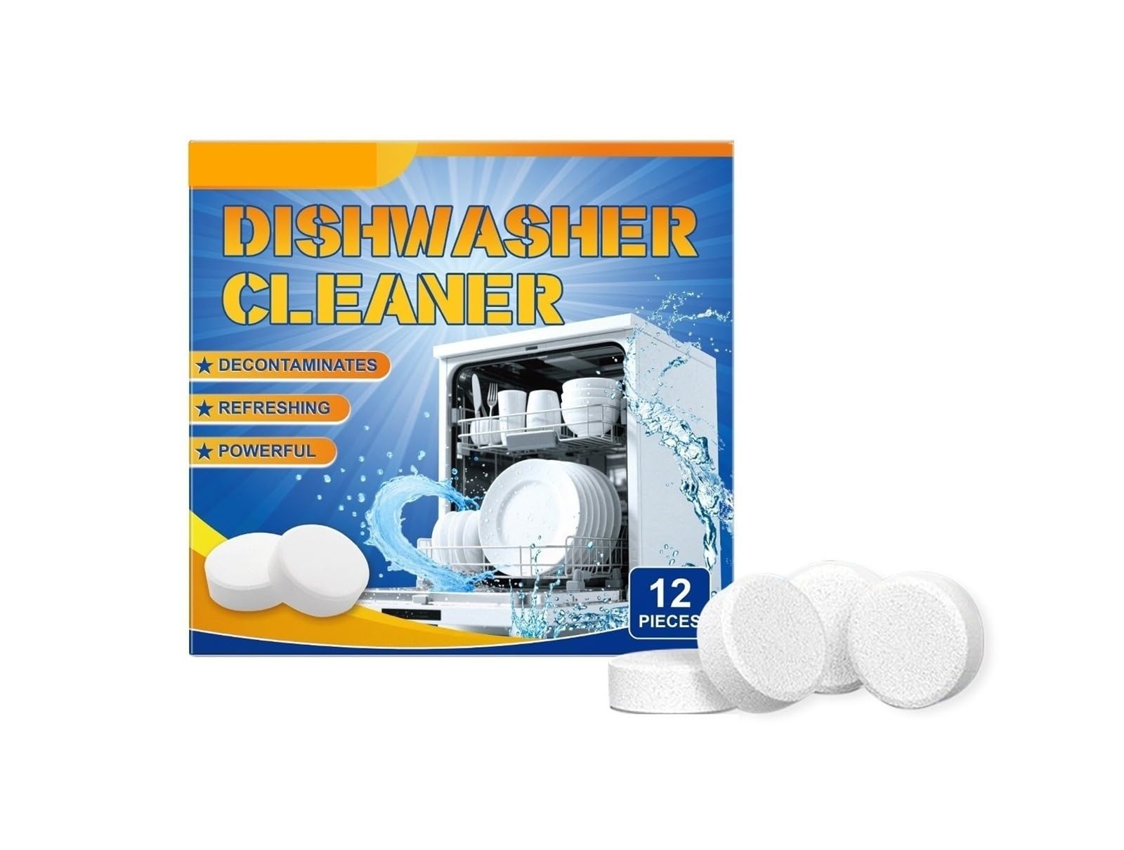 Hoja de limpieza desengrasante for lavavajillas | Elimina las manchas de aceite y reduce la acumulación de sarro.(2pcs)