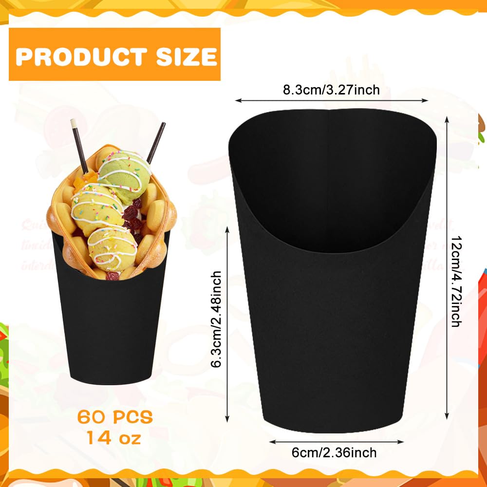50/100 Set 14oz Disposable Charcuterie Cups, Kraft Paper French Fries Holder For Waffles Chips Pop I.1104128993 - View #2