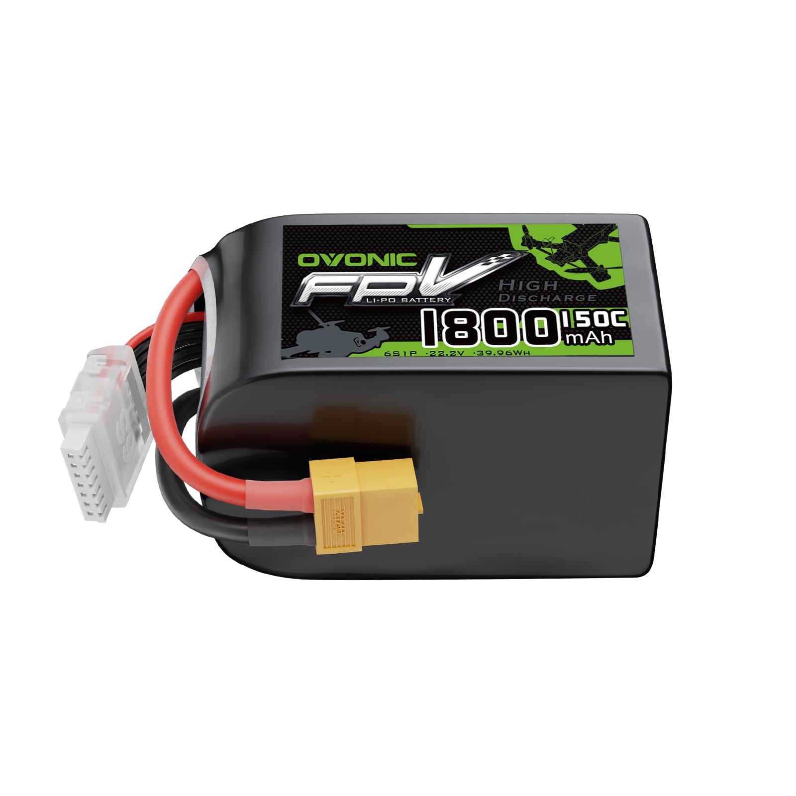OVONIC 22.2V 150C 1800mAh 6S Lipo Battery