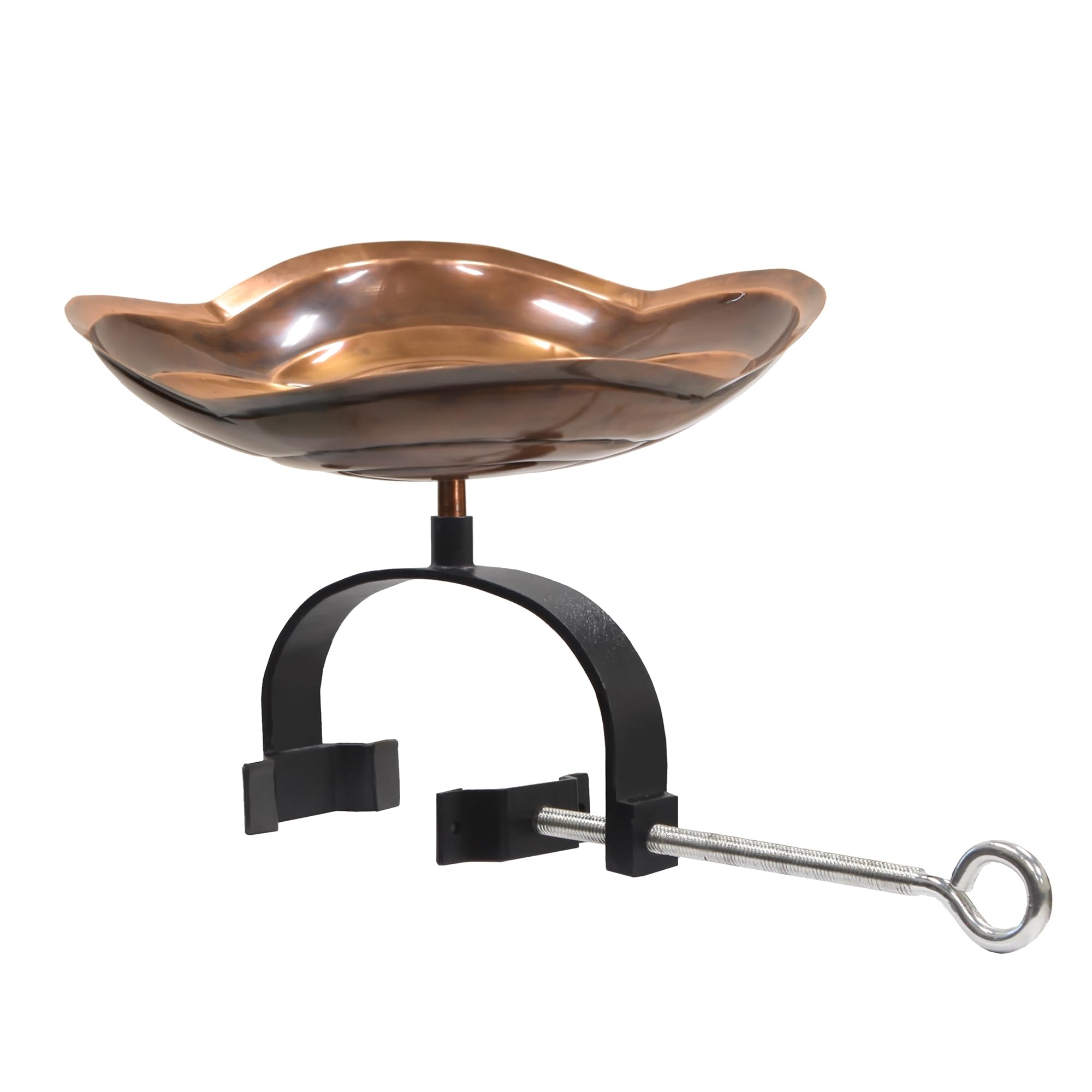 Dara Knot Birdbath con soporte para riel de balcón terraza