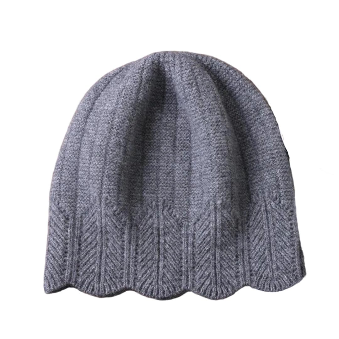 Bonnet tricoté classique gris bonnet unisexe en laine hiver