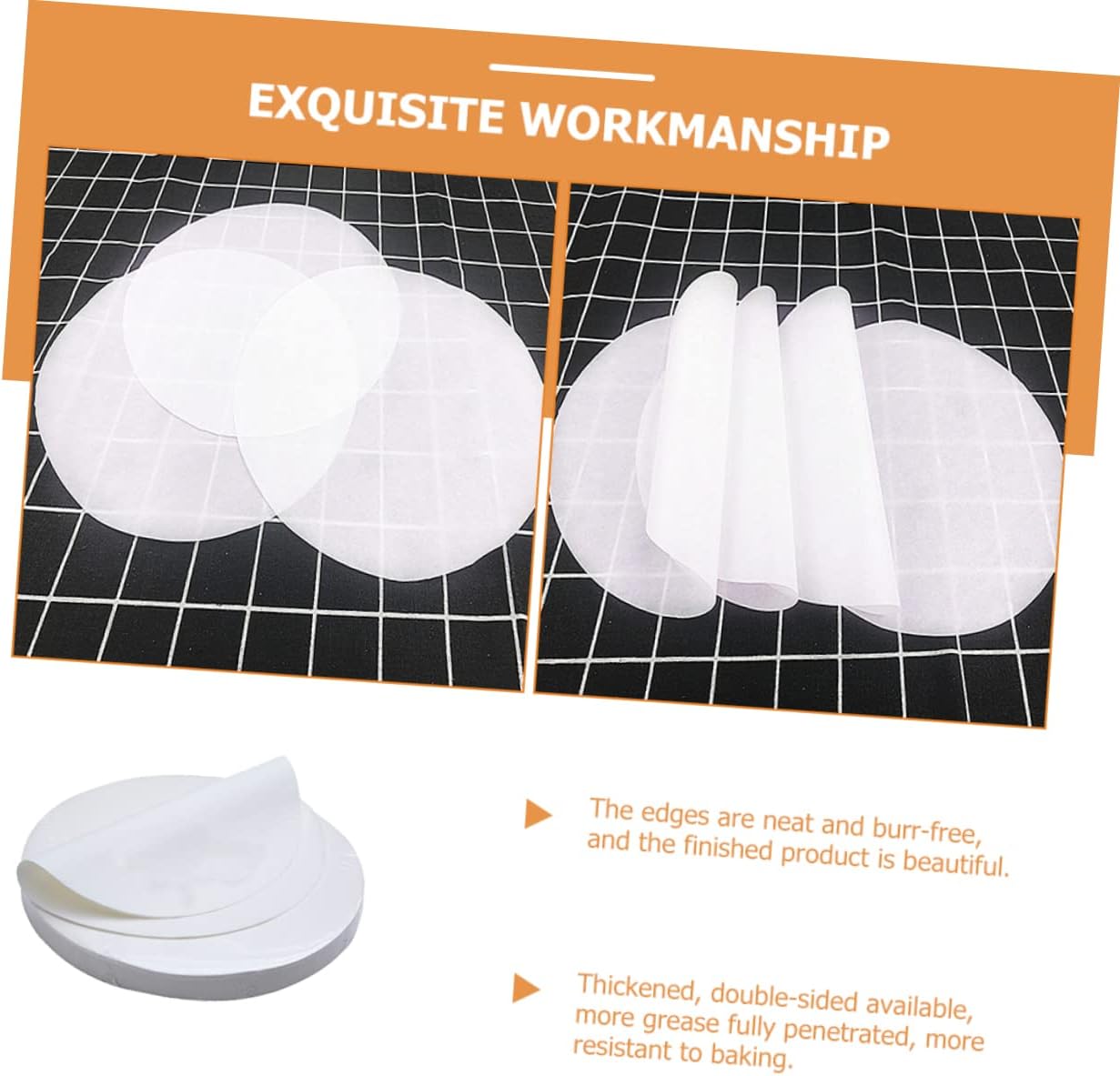 Parchment Paper for Baking 500 Sheets Non-stick Baking Paper Sheets Round