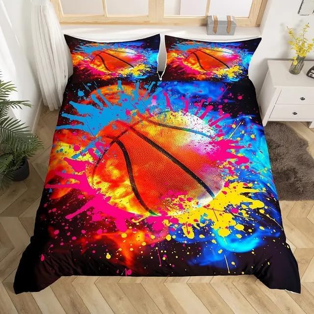 Parures de lit 220x240 adulte au design basket-ball pour une chambre moderne et dynamique