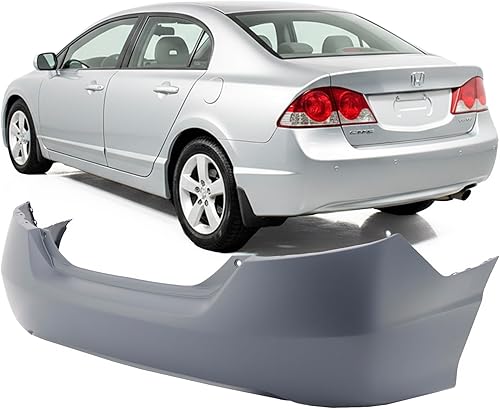 FitParts Compatible con la cubierta del parachoques trasero 2006-2011 Honda Civic DX EX LX Si Coupe 06-11. Nuevo, sin agujeros para sensores.