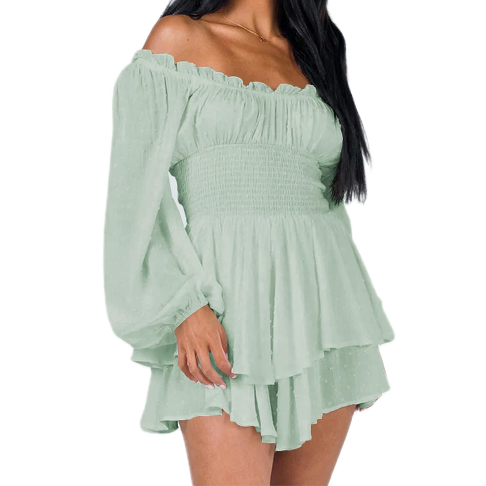 MoKid Ssdwer Off Shoulder Pirate Corset Dress Renaissance Halloween Cosplay Costume (E Green, S)
