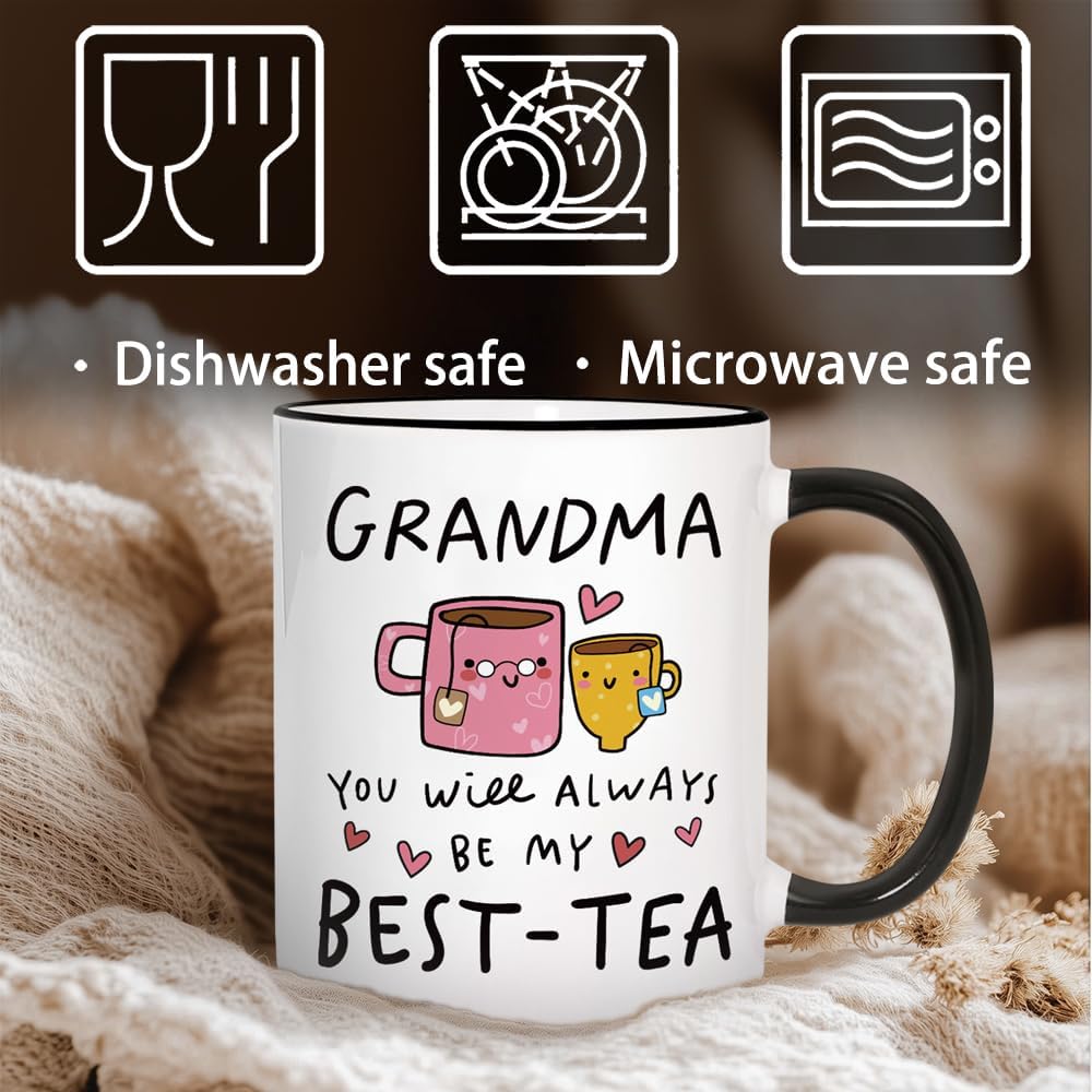 Funny Grandma Coffee Mug for Grandmother, Best Grandmother Birthday Thanksgiving Christmas Mother’s Day Gift, Cute Mugs for Grandmas, Sentimental Gifts for Grandma, Novelty Grandparent Mugs,11oz - Image 4