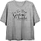 San Diego Gaslamp Quarter 4th and Broadway Women's Heather Gray Crew Neck Short Sleeve Top-Medium