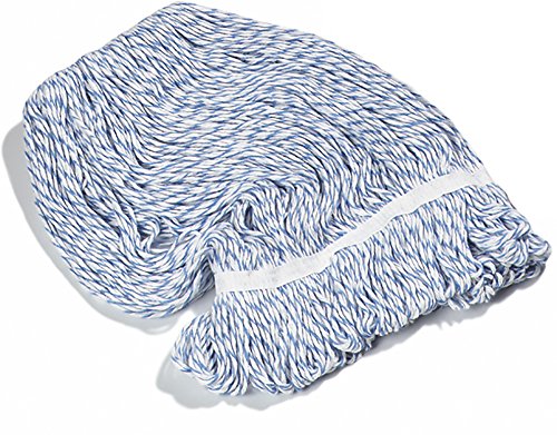 SPARTA 369670B14 Flo-Pac #20 Rayon Cotton Blend Medium Looped-End Mop, 18" Length, Blue image 4