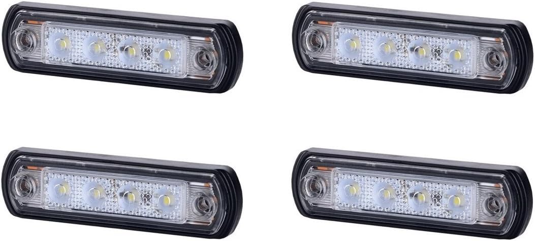 4 pieza X 4 SMD LED blanco aspecto de gálibo lámpara 12 V 24 V con Certificado E universal