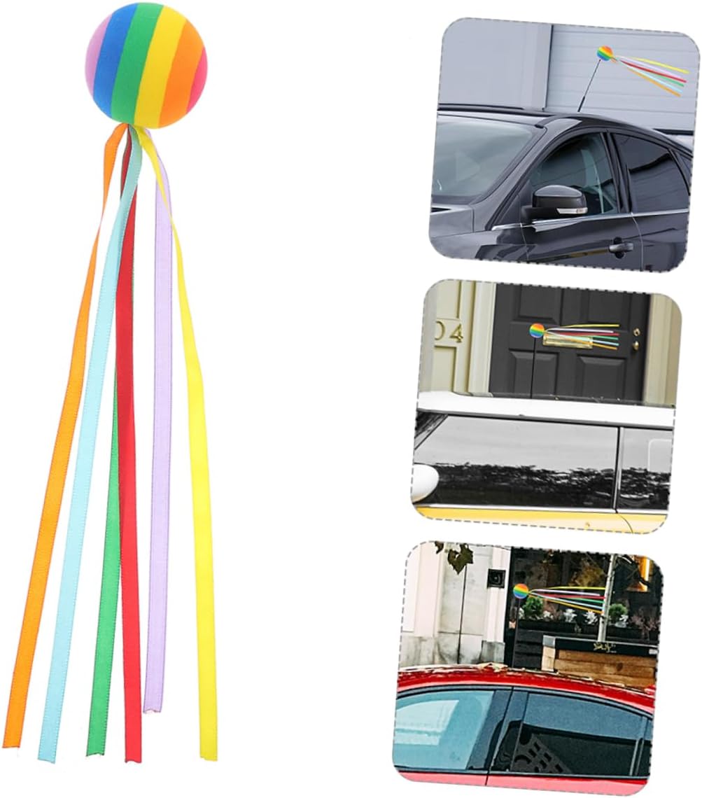 KOMBIUDA 2pcs Cute Antenna Toppers for Cars Stylish Car Decorations Ribbon Easy to Install Antenna Ornaments for Unique Vehicle Styling