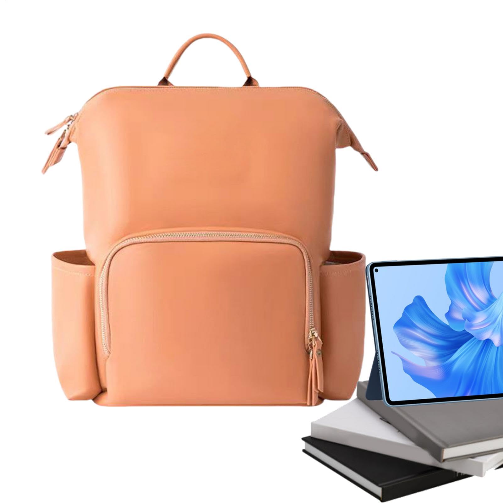 Mochila de cuero Boldia de pañales, mochila de bolsas de pañales de cuero