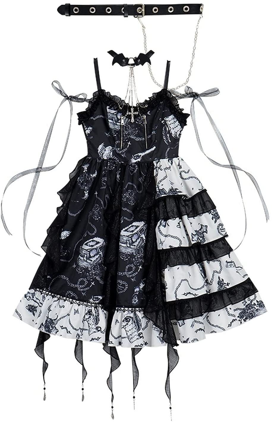 Robe gothique Lolita confortable taille XL vêtement sans manches