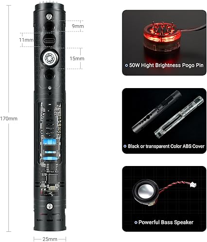 Miniatura 10 de Actualización RGB3.0 16 fuentes de sonido, núcleo interior, kit de electrónica de sable de luz, kit de sonido, kit de control de movimiento de
