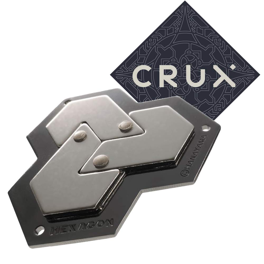Hanayama and Crux PuzzlesCast Hexagon - Level 4 of 6 - Fairly Hard - Includes Sticker