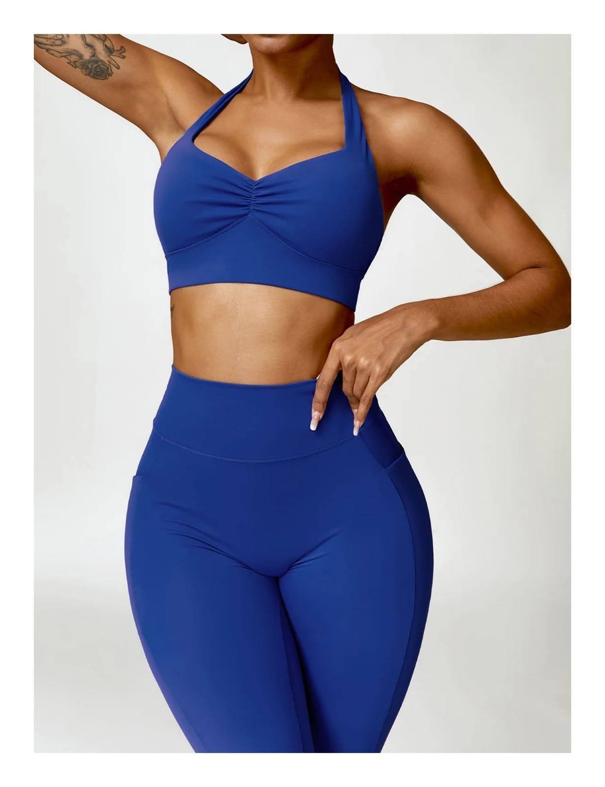 Pantaloni da Yoga da Donna Collant da Palestra Push up Leggings Sportivi da Donna Donna Che corre Fitness Allenamento Legging Abbigliamento da Yoga Femminile da Jogging(Aubergine,M)