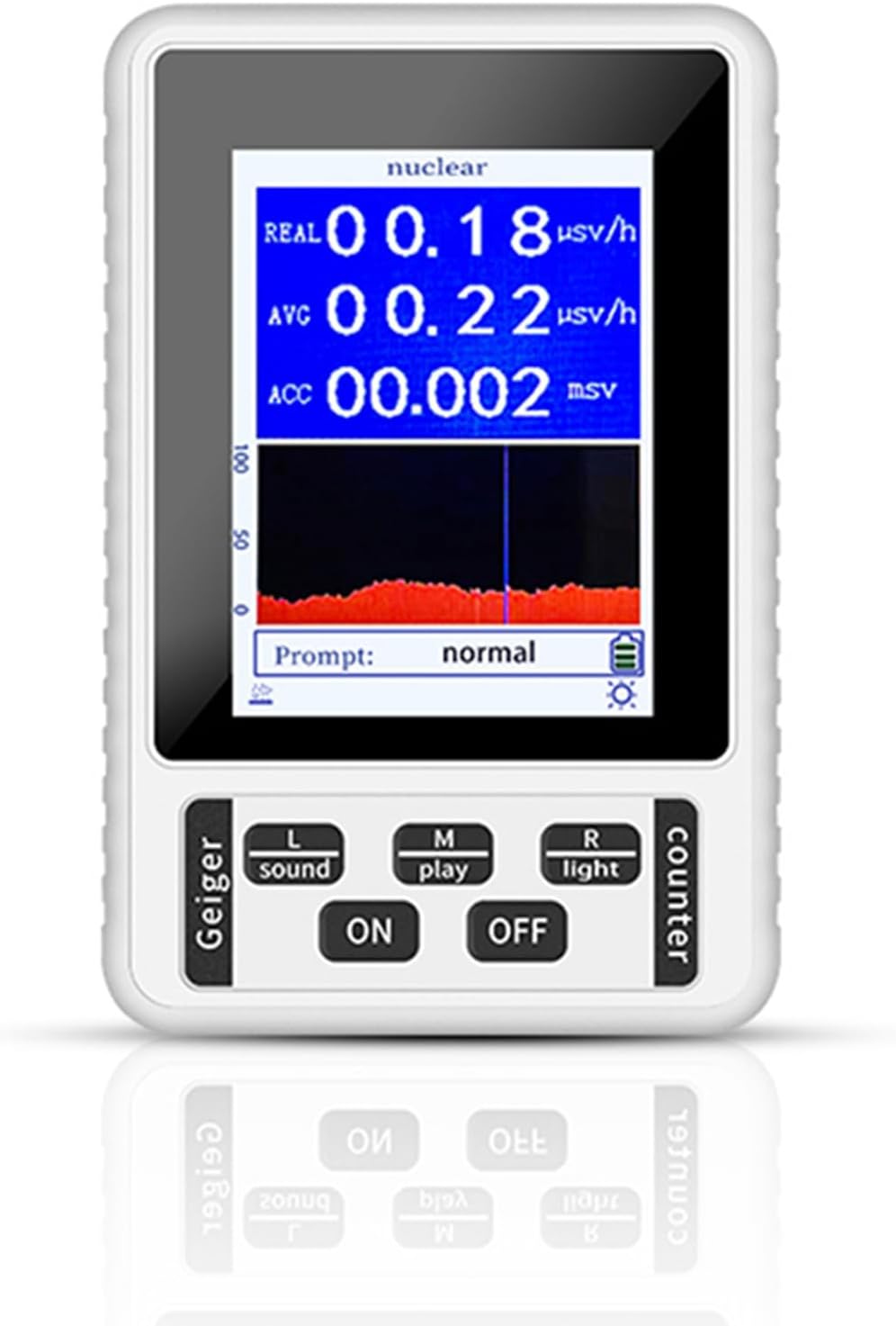 Portable Nuclear Radiation Detector Color Display Screen Personal Dosimeter Marble Beta Gamma X-Rays Γ-Rays Β-Rays Detecting Tool