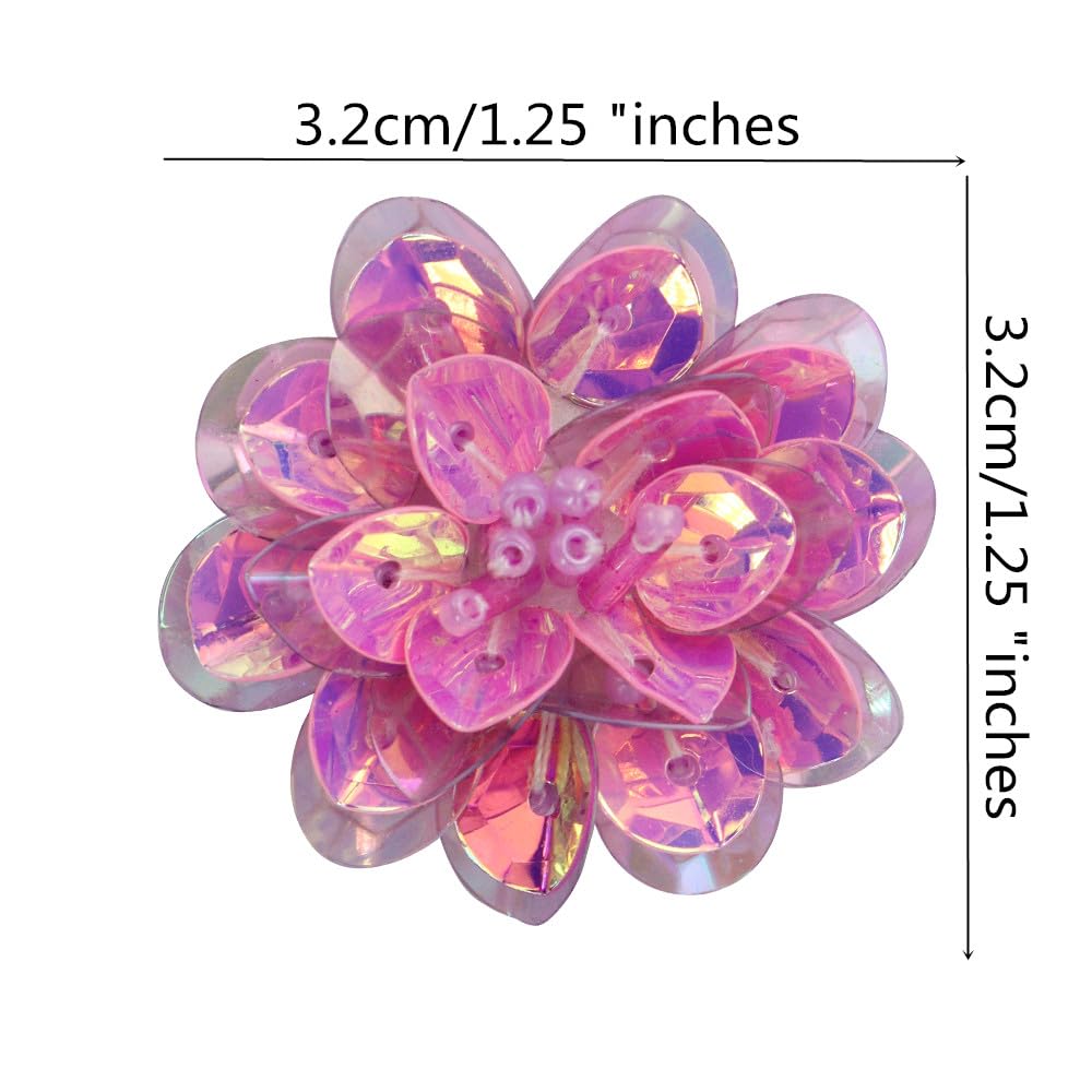 Exquisitos parches de flores y mariposas para coser, apliques de diamantes de imitación de lentejuelas para ropa, bolsos, sombreros, accesorios de bricolaje, 2 piezas (Q Mix, 16 piezas)