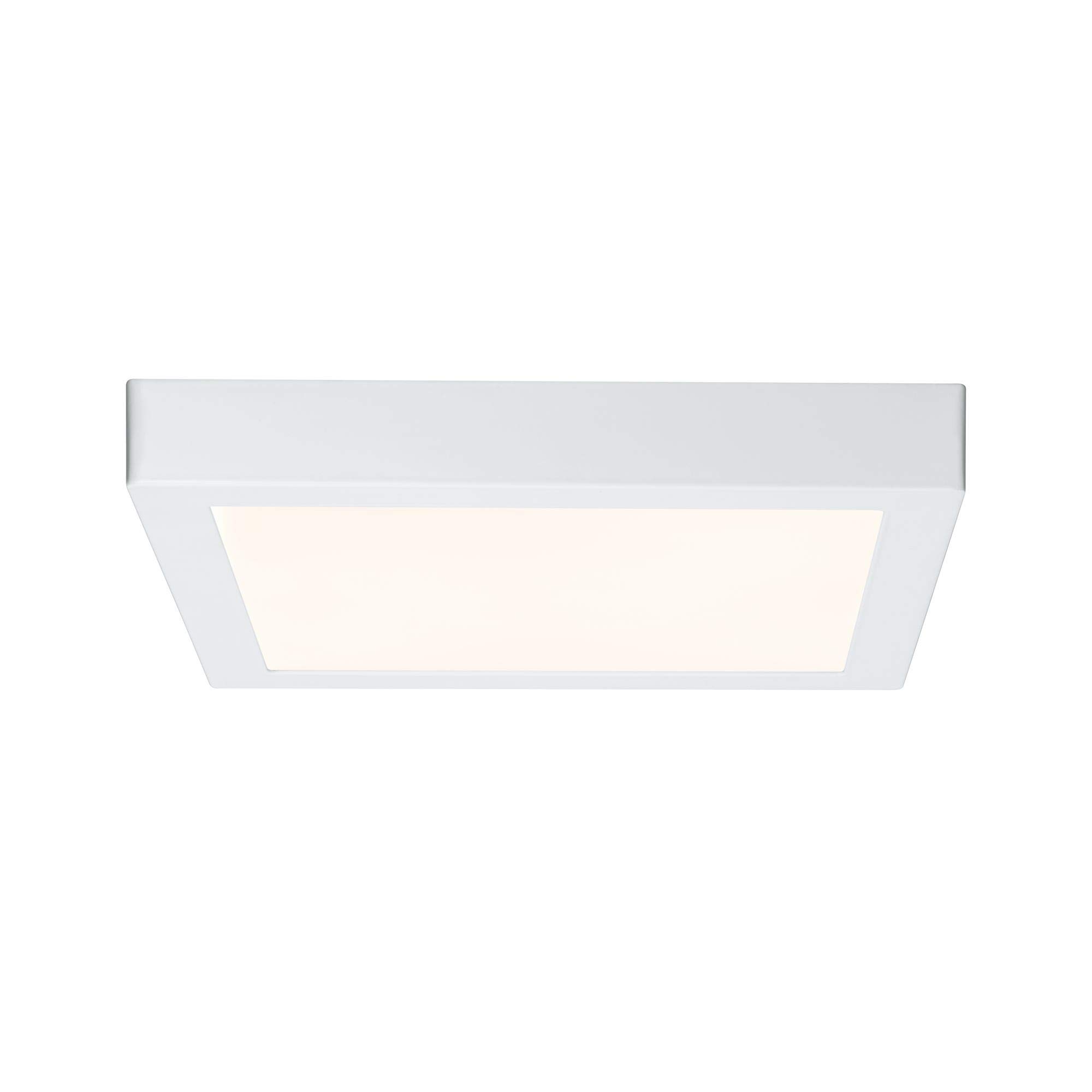PaulmannLunar Ceiling Light Flat LED-Light (Square 30 x 30 x 3.8 cm, Light: Warm White), Interior Wall Light, LED Panel Aluminium, Colour: White Matte, Silver