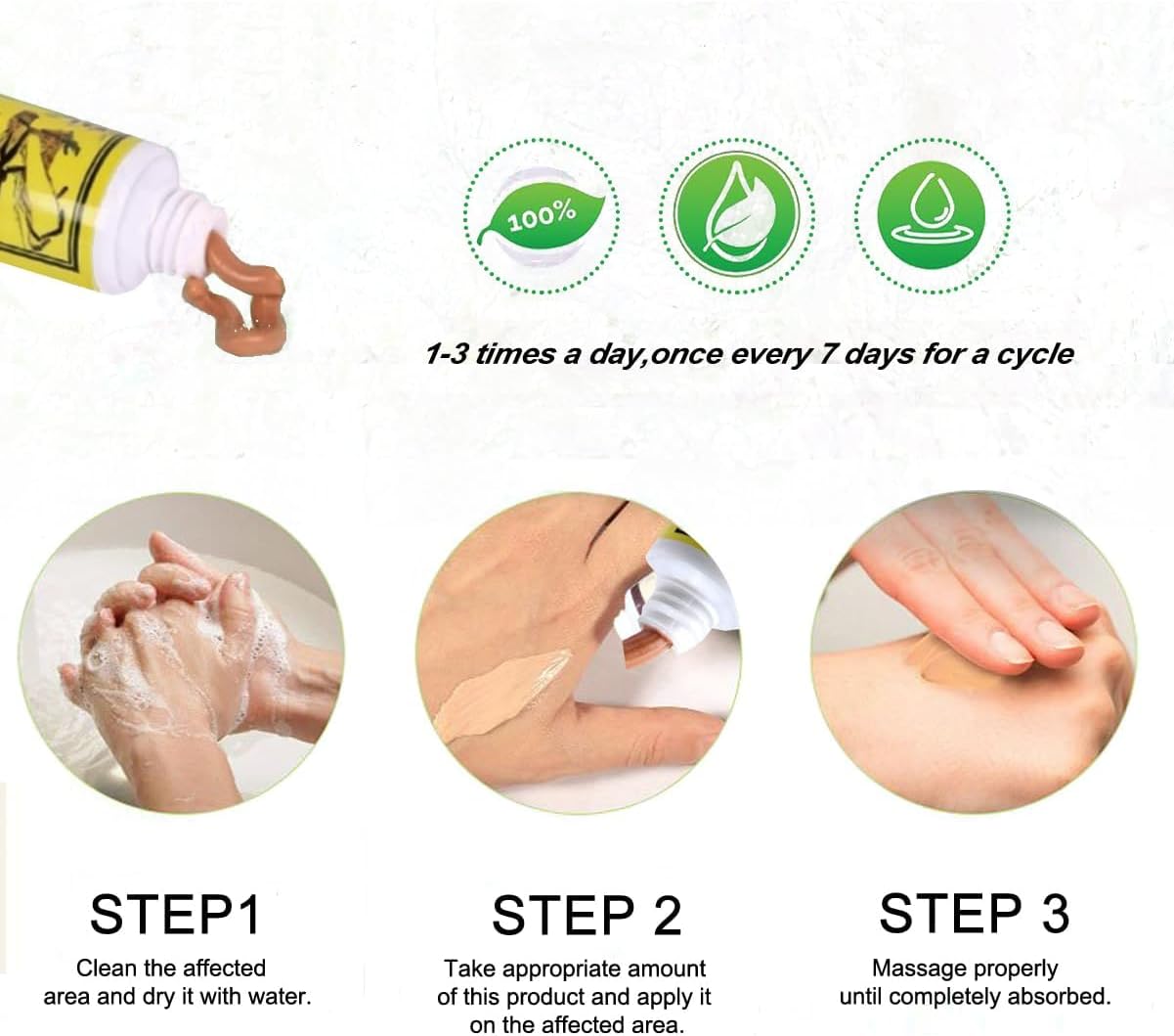 (Effective and Safe) 6 Pack Natural Chinese Herbal Cream, Eczema Psoriasis Moisturizing Creams for Body & Face, Anti-Itch Skincare Cream, External Use Only (90g) - Image 6