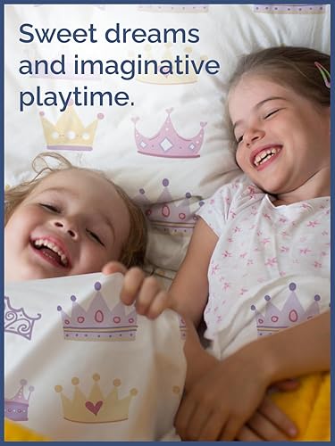 Miniatura 7 de CGK Linens Sábanas tamaño queen, juego de 4 piezas, de princesa y tiara, temática mágica, ultrasuave, transpirable, lavable a máquina, para niños,