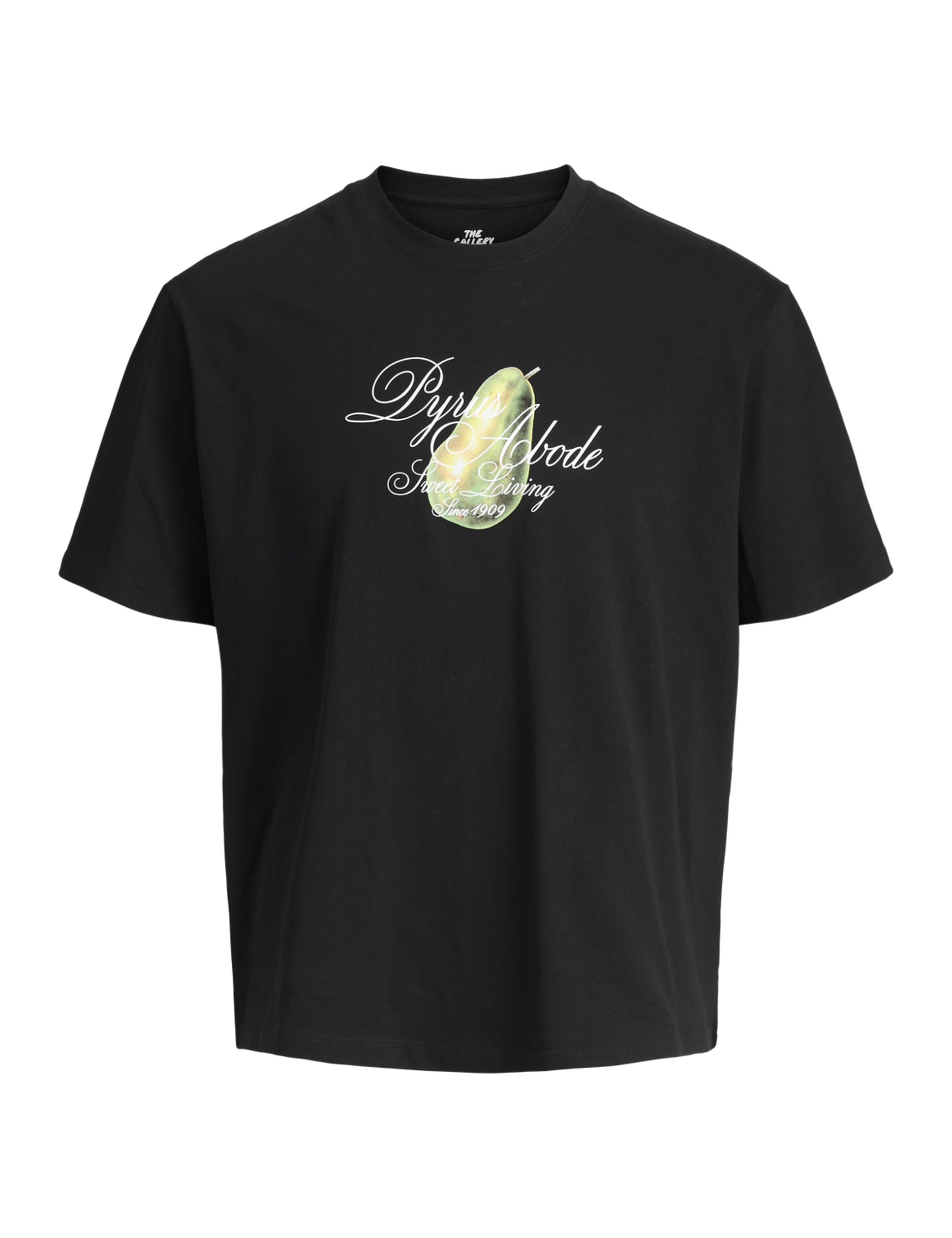 JACK & JONES Jorfauna Gallery Tee SS Crew Neck Tg, Black, S